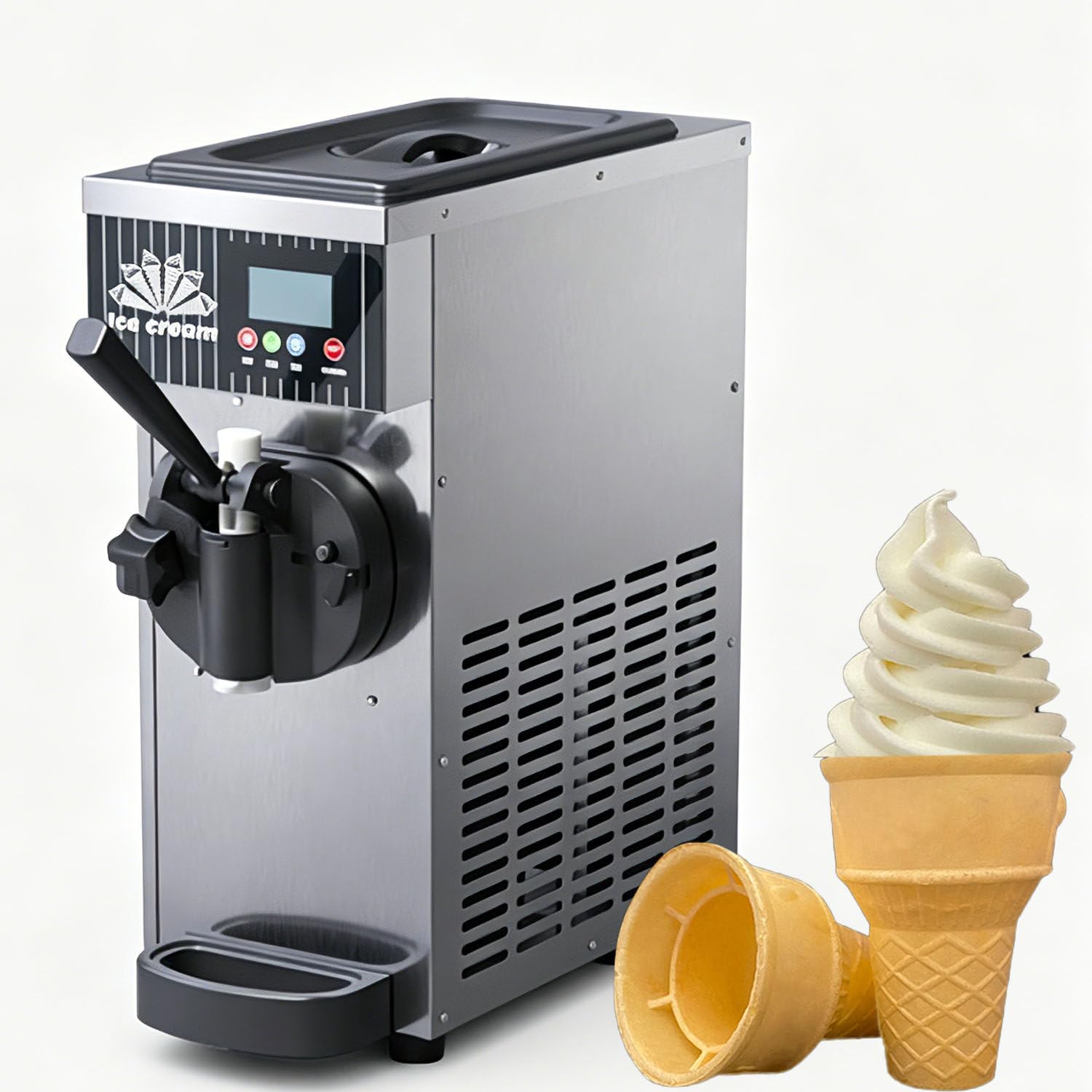 CelyToe 28 Type Ice Cream Machine, Multifunctional Ice Cream Maker, Soft Serve Machine with Intelligent Control and Stable Refrigeration Performance