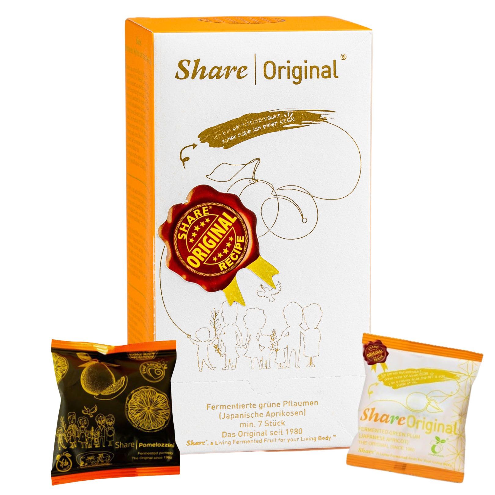 8x Share Original fermentierte Pflaume jap. Aprikose + 1x Share Pomelozzini Probierpackung