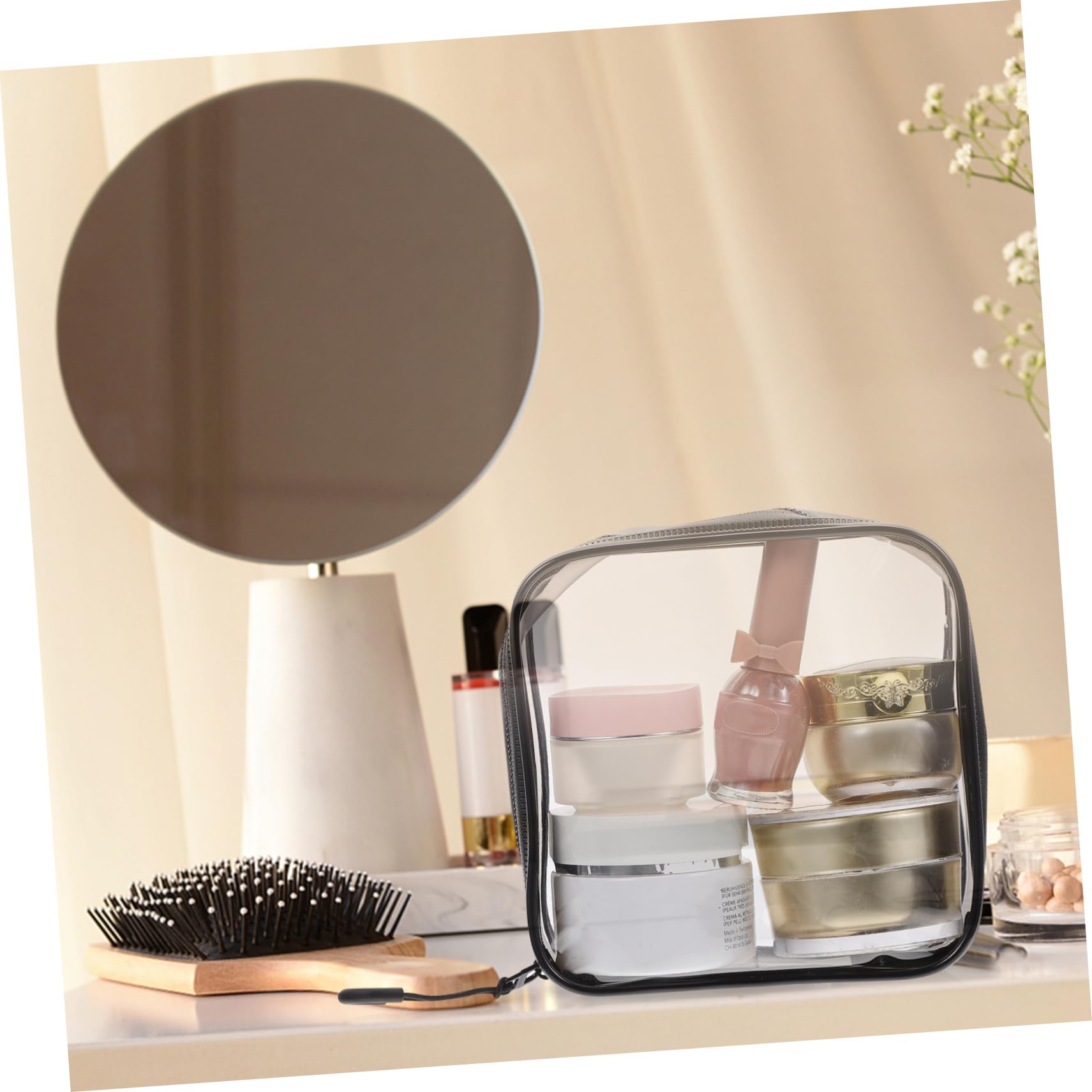 Housoutil 8 Piezas Bolso de Cosméticos Bolsa de Maquillaje de Viaje Bolsa de Aseo Organizador de Bolsos para Bolso de Mano Bolsa de Maquillaje Transparente Bolsas de Maquillaje