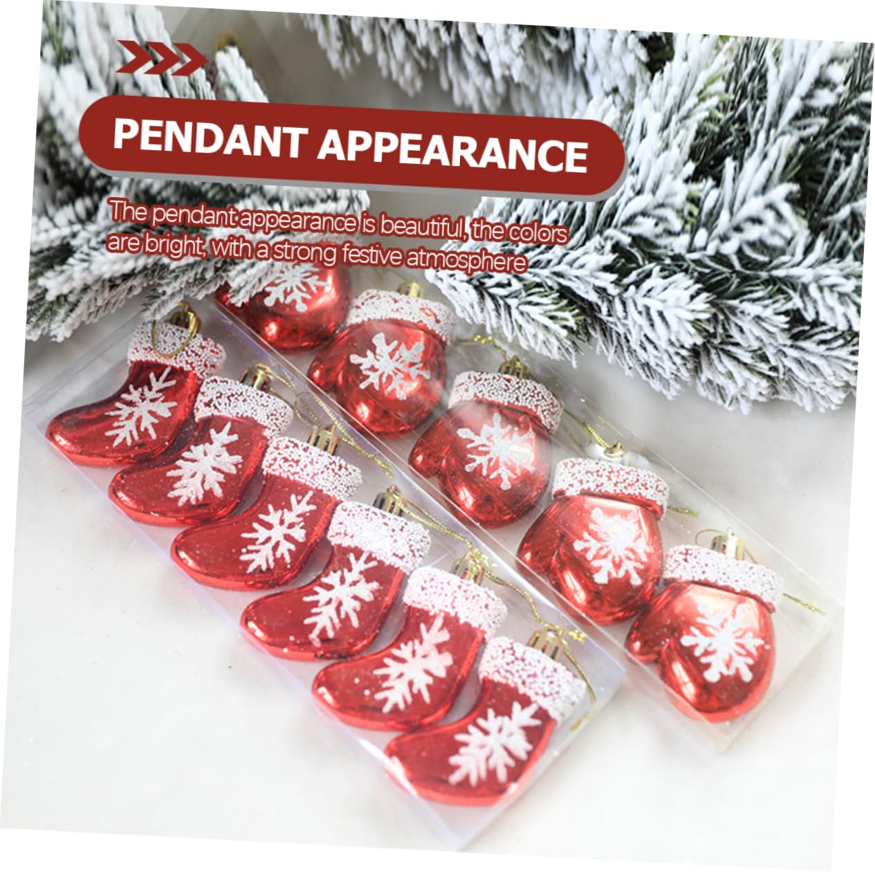 PRETYZOOM 4 Set Di Decorazioni Infrangibili Per Lalbero Di Natale Pendenti Per Lalbero Di Natale Decorazioni in Plastica Per o Di Confezione Da 6 Pezzi*4