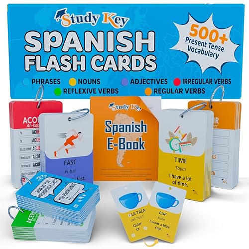 500+ Spanish Vocabulary Flash Cards for Adults & Kids Ages