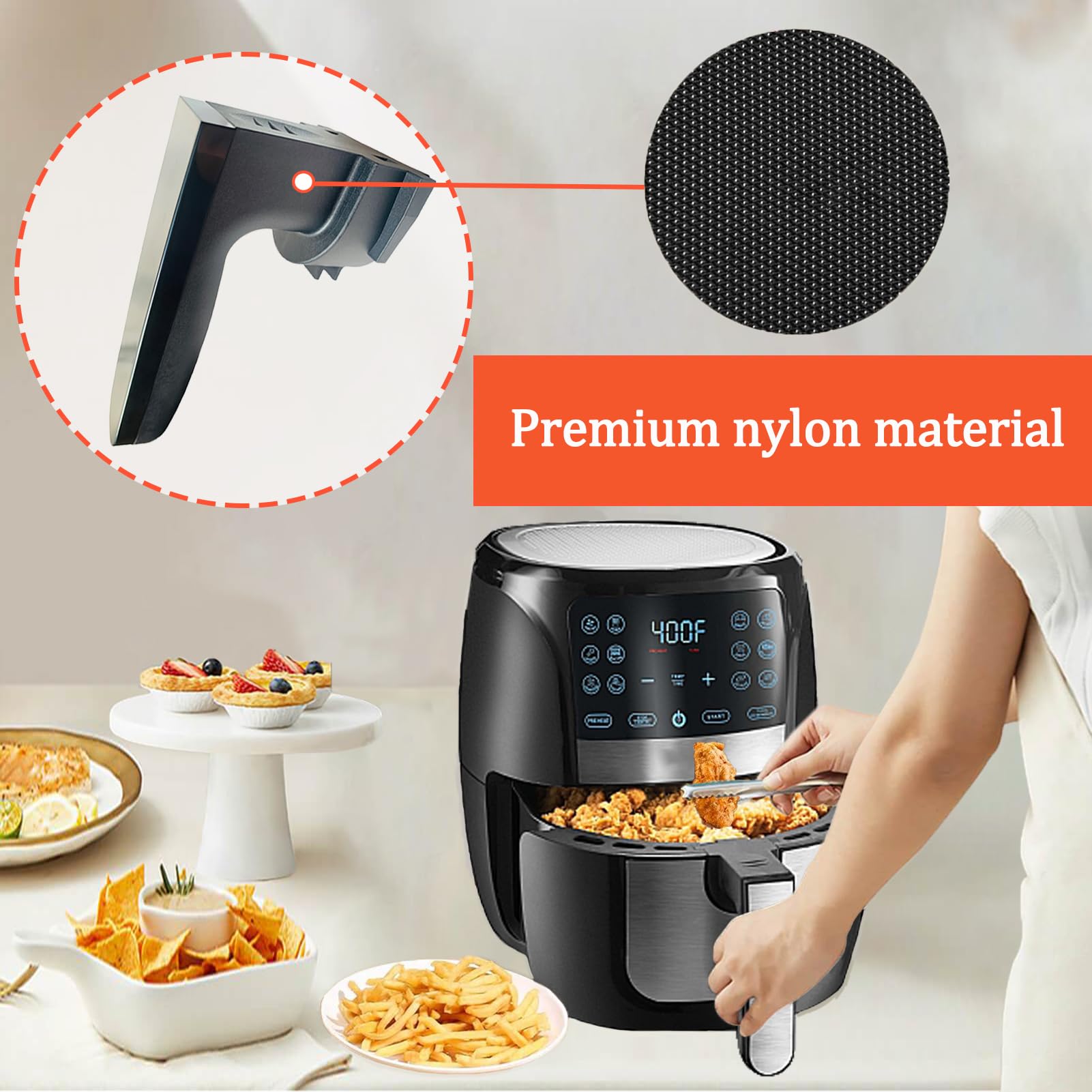 Amazon | CyHiThai エアフライヤーハンドル交換部品 6QT Gourmia