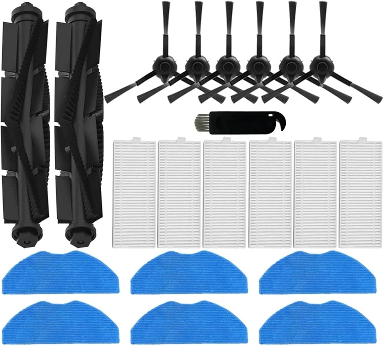 Main Side Brush Filter Mop, Compatible For LG, R5 R580HK / R580WK / R585HKA / R585WKA Robot Vacuum Cleaner Accessories(STE B(21pcs))