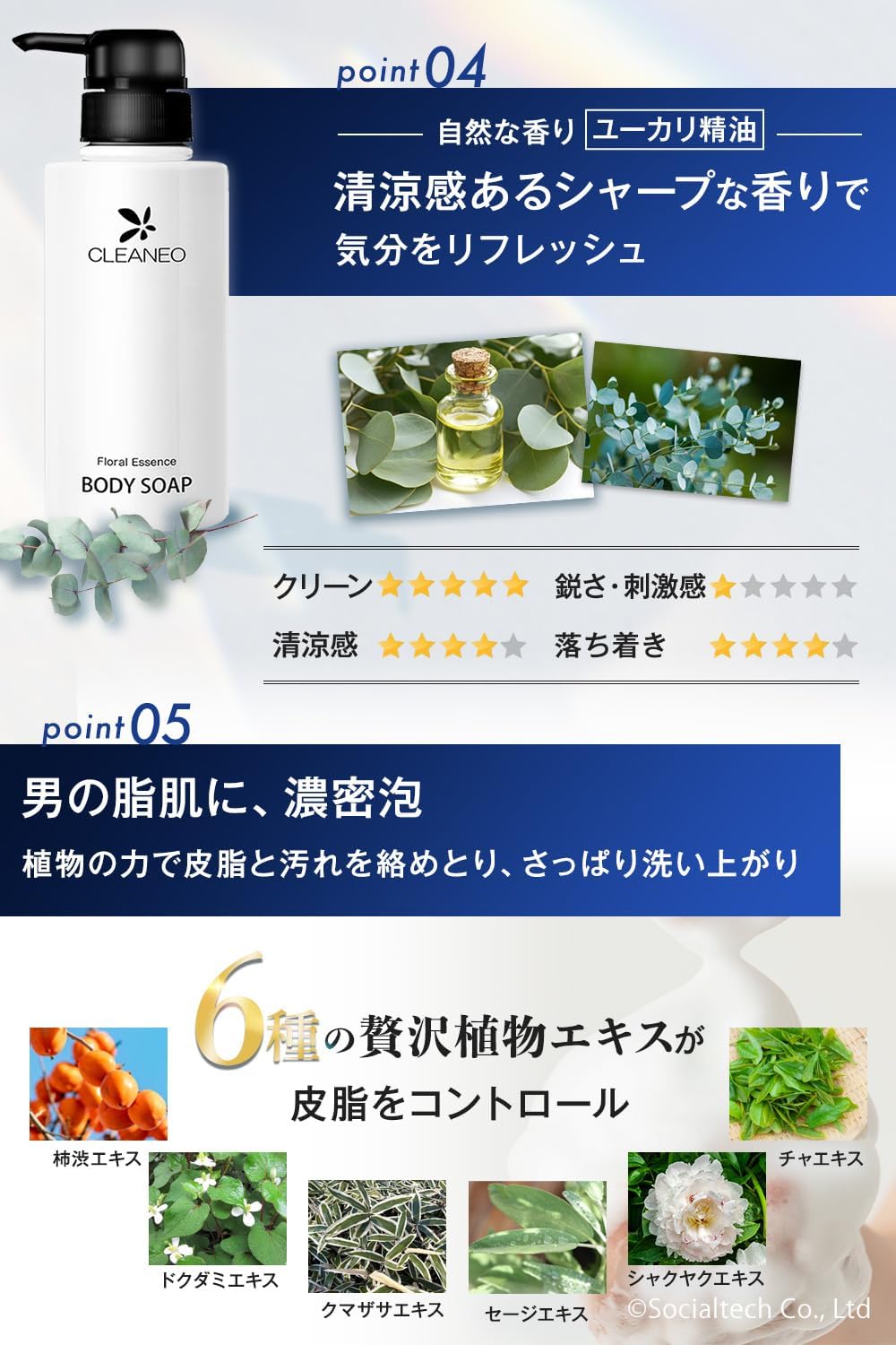 クリアネオ（CLEANEO） 男のニオイ対策 医薬部外品 クリアネオボディソープ デオドラント ボディソープ 300mL×1本 ニオイ ケア 体臭 背中ニキビ