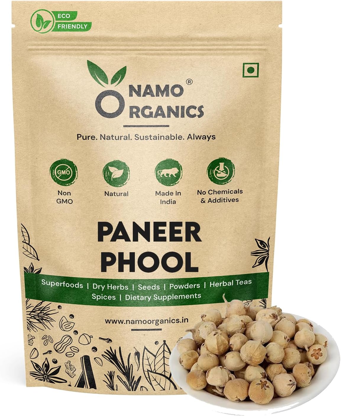 Namo Organics - PANEER DODI PHOOL - Paneer doda For Diabetes - 400 Gm (400 Gm)