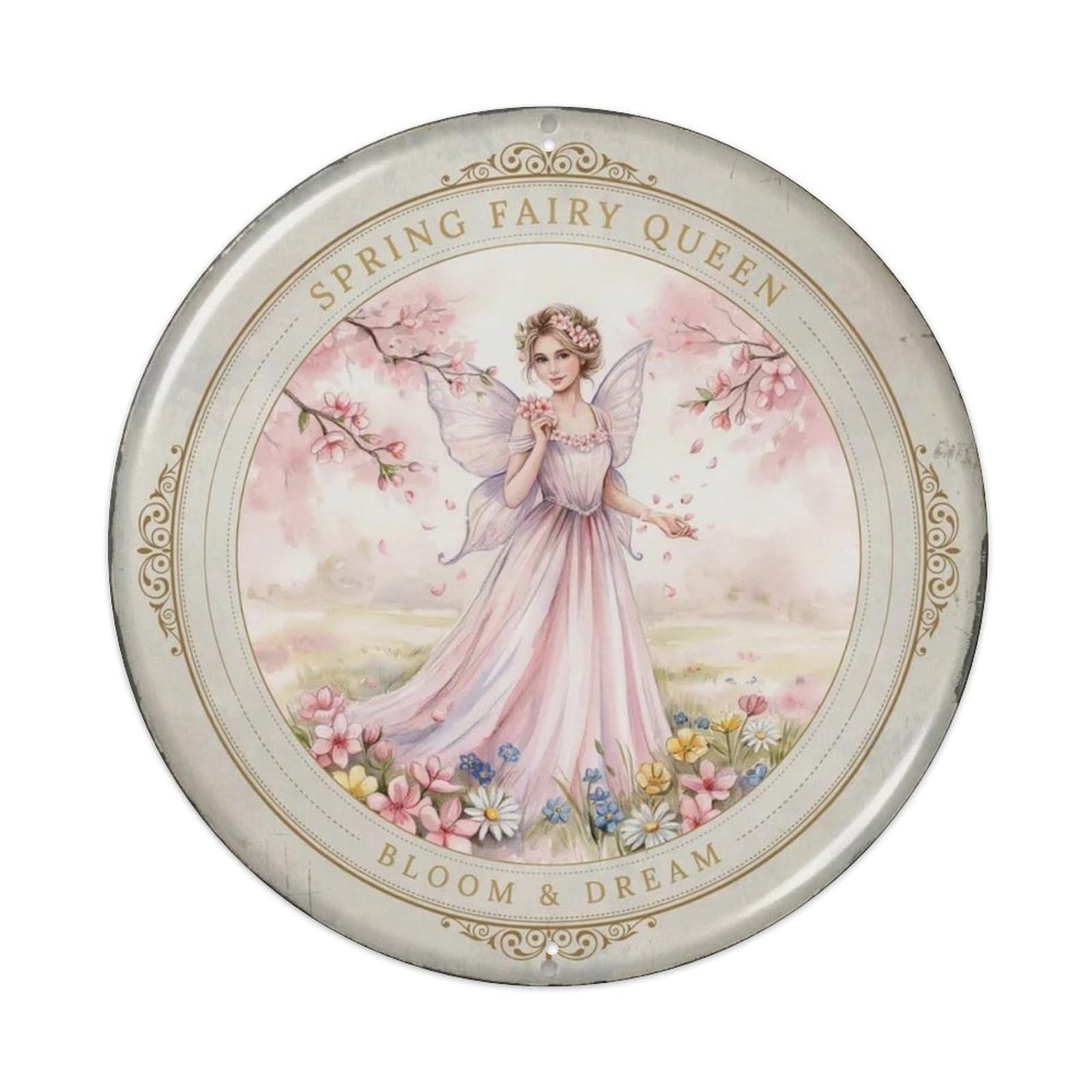 Garden Fairy's Butterfly Dance Metal Tin Sign Plaque