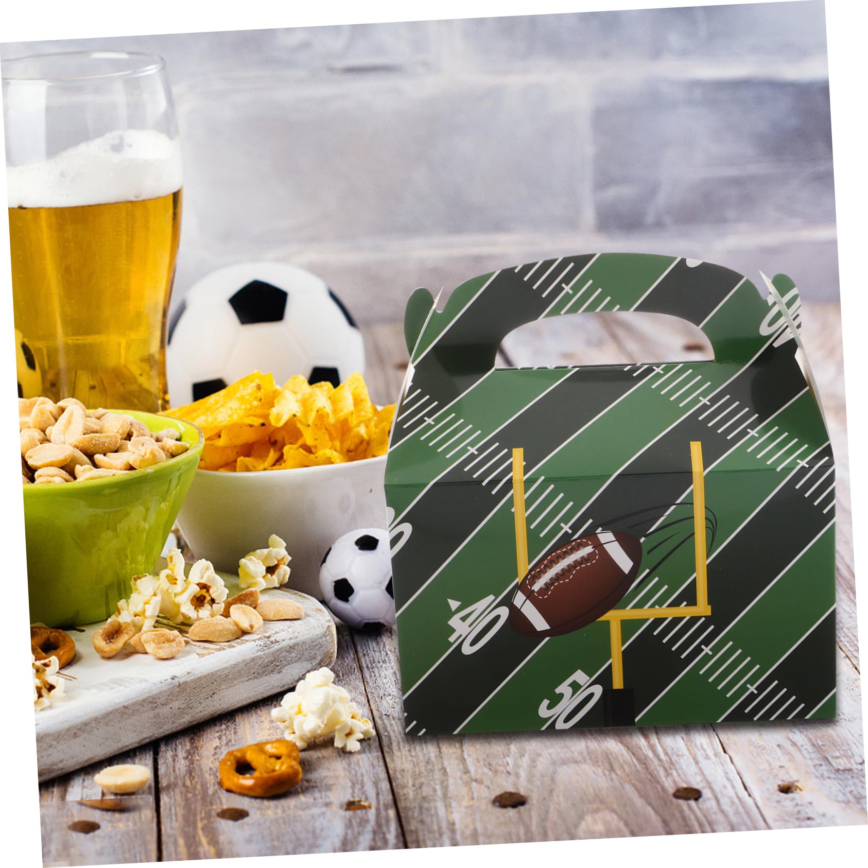 50pezzi Scatole Per Feste Di Calcio Confezione Di Scatole Per Snack e Dolci Per Compleanni Shower e Eventi Sportivi