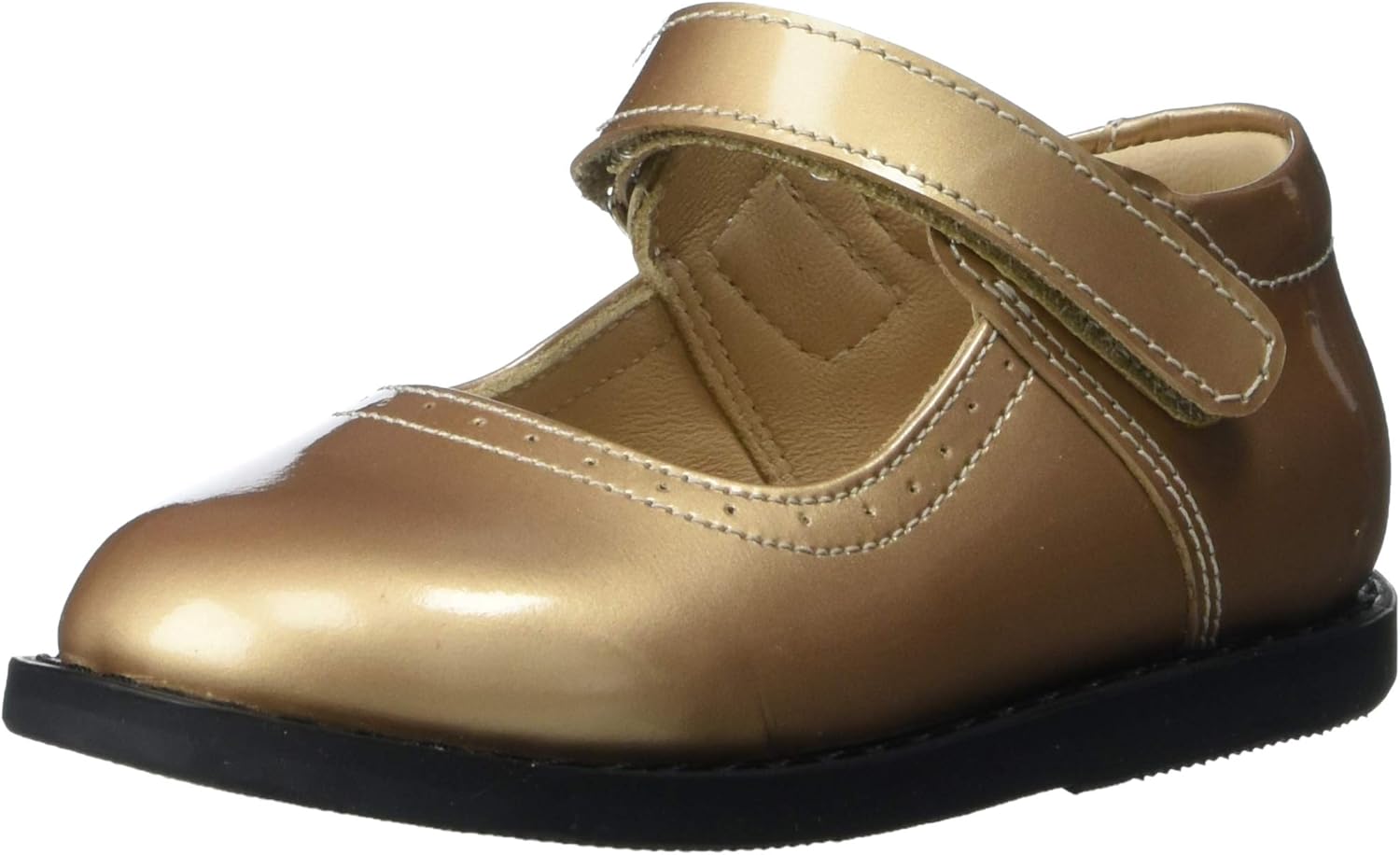Elephantito Baby-Girl's Mary Jane Flat, Patent Rose Gold, 6.0 Medium US Toddler