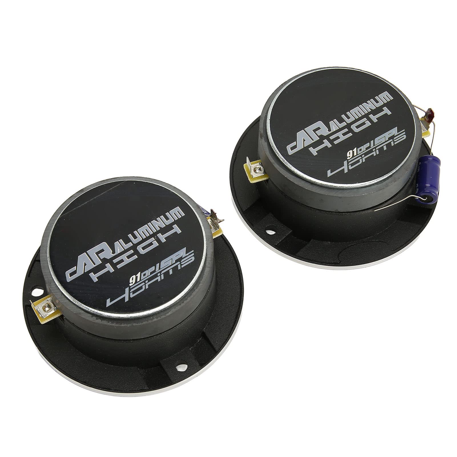 Ausla 150W Coaxial Car Speaker Set, 2pcs Silver Black