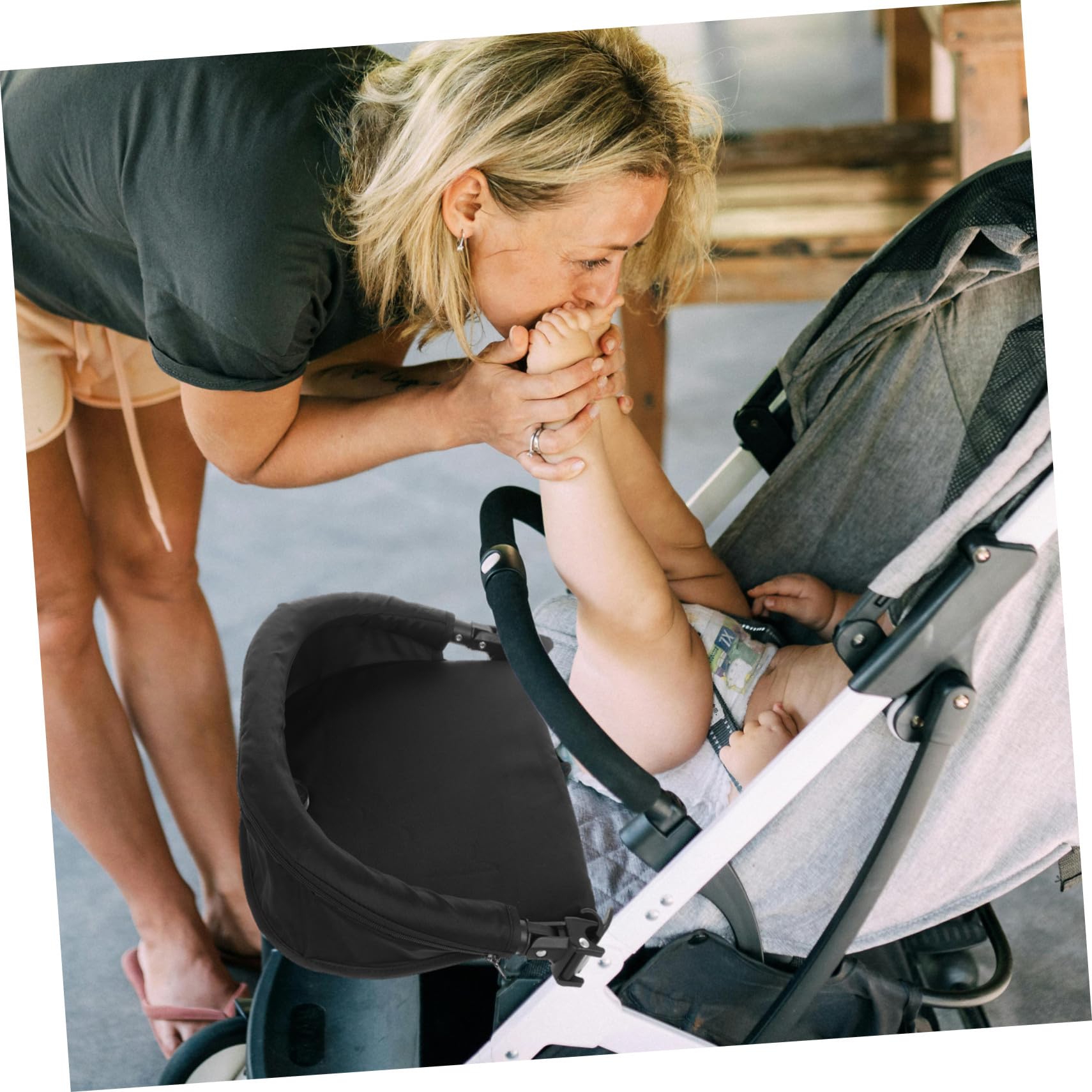 Einstellbare Kinderwagen Fußstützenverlängerung Passend für Buggy Jogging Stroller mit Schutzarmlehne und Einfacher Montage für Vielseitiges Kinderwagen Zubehör