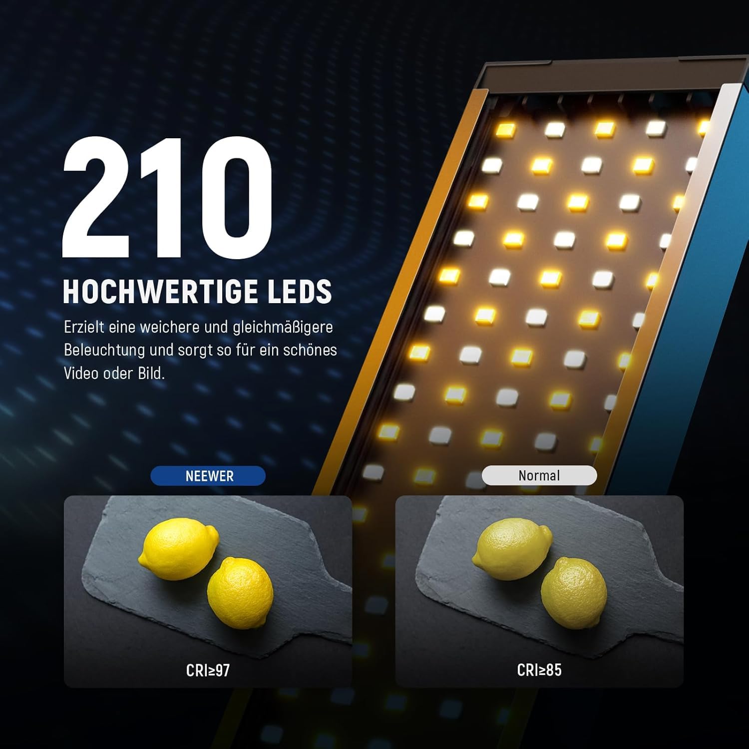 NEEWER Verbesserter LED Video Lichtstab, 2,4G Fernbedienungsset 2er Pack handgeführte dimmbare 3200K~5600K CRI97+ Leuchtstab mit Ständern/Filtern/Tasche für YouTube Video Foto Gaming, BH20B Schwarz