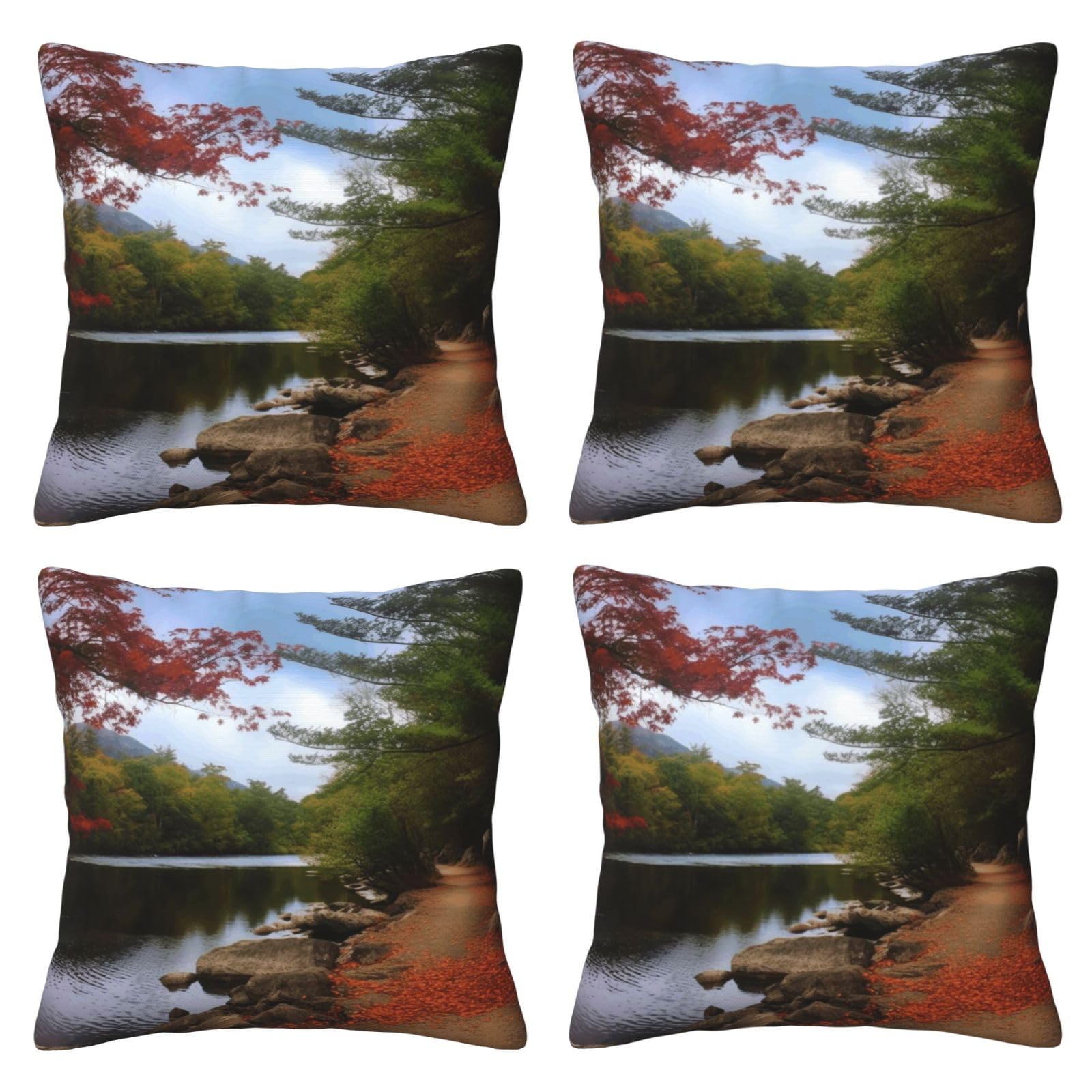 killarney national park Throw Pillow Cases 4 Pack Square Pillowcases Super Soft Pillow Protectors With Zipper for Couch Livingroom Sofa Bed Office Car,30x30 CM