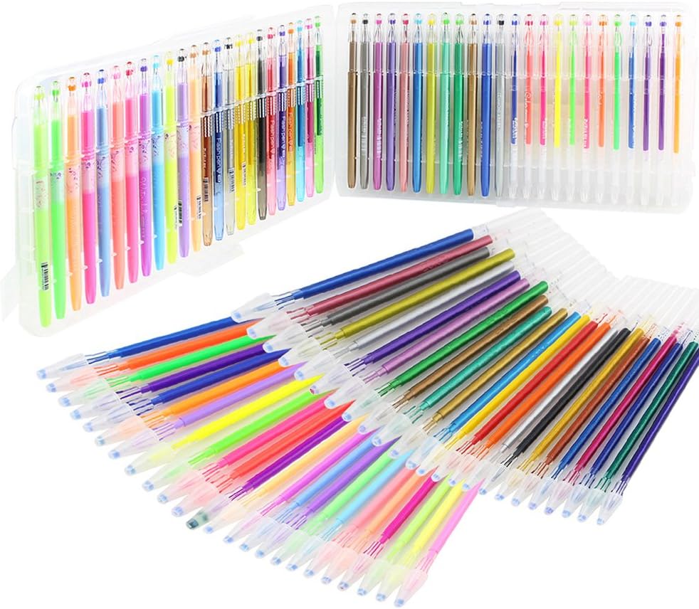 SunAngel 48 Colors Gel Ink Pen with Bonus 48 Gel Ink