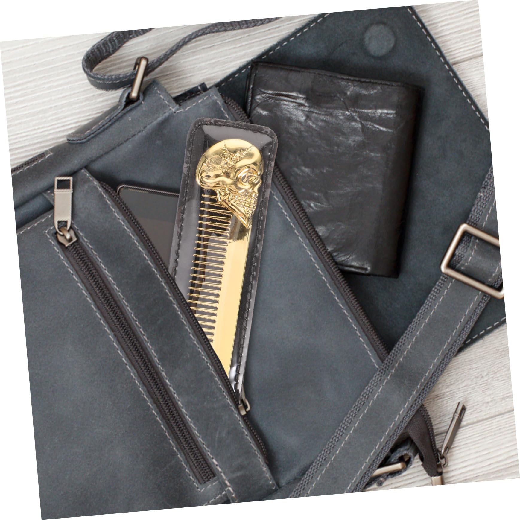 Beavorty 5 Stück herrengeschenkidee men accessories kalanchoe beard care set bartpflege set Schermaschinen Entwirrer Gesicht Bausatz Pferdeschwanz Fön Scherenschutzhalter Herren Bartkamm Pu