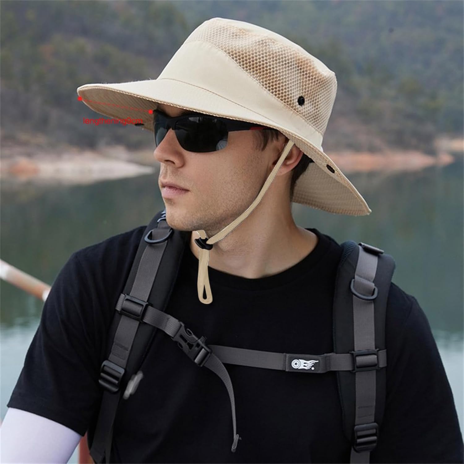 Hat Fishing Hat Sun Protection with Netting Beachs Wide Brim Sun UvProtection Safaris Camping Fishing Hats for Men Protection