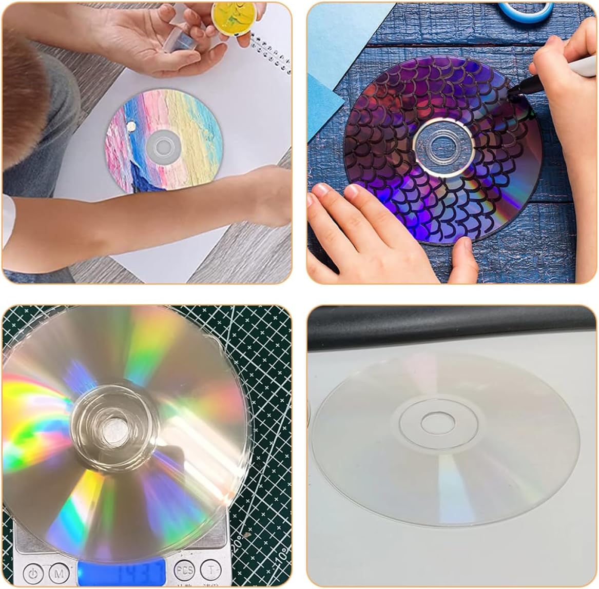 20pcs Clear Blank Discs for Painting Smooth for Easy for Home Decor and Parties Safe and Comfortable to Use for Creative Projects