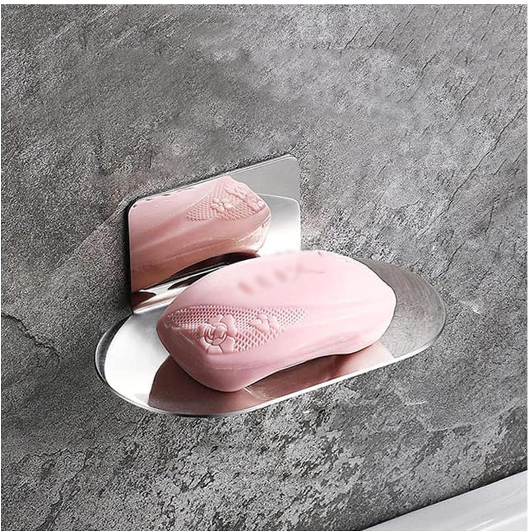soap dish, Magnetic Self Draining Holder Stainless Steel Soap Savers for Shower Wall for Bar(B)