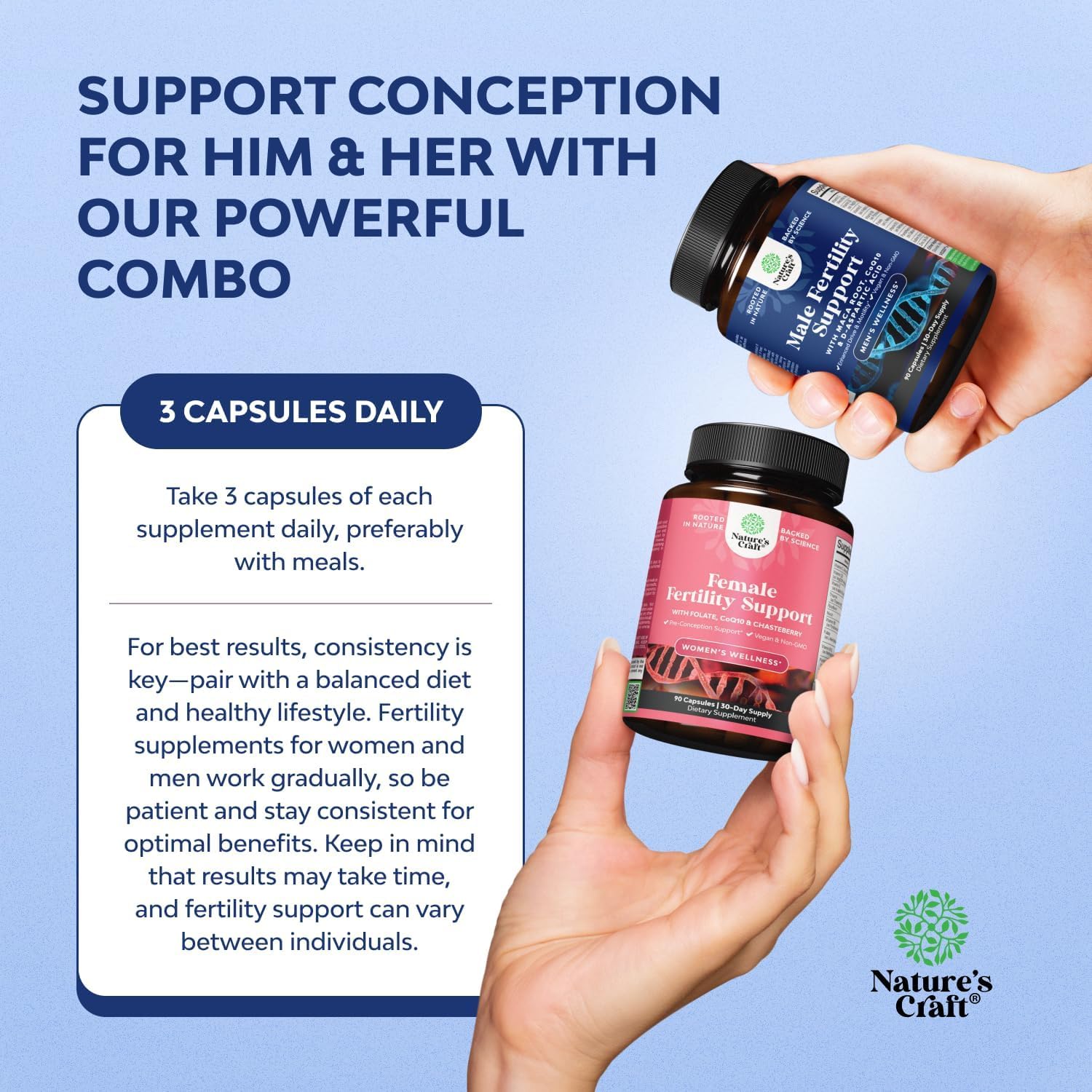 Fertility Supplements for Women & Men Bundle - Conception Support - 90 Ct — Amazon image 4