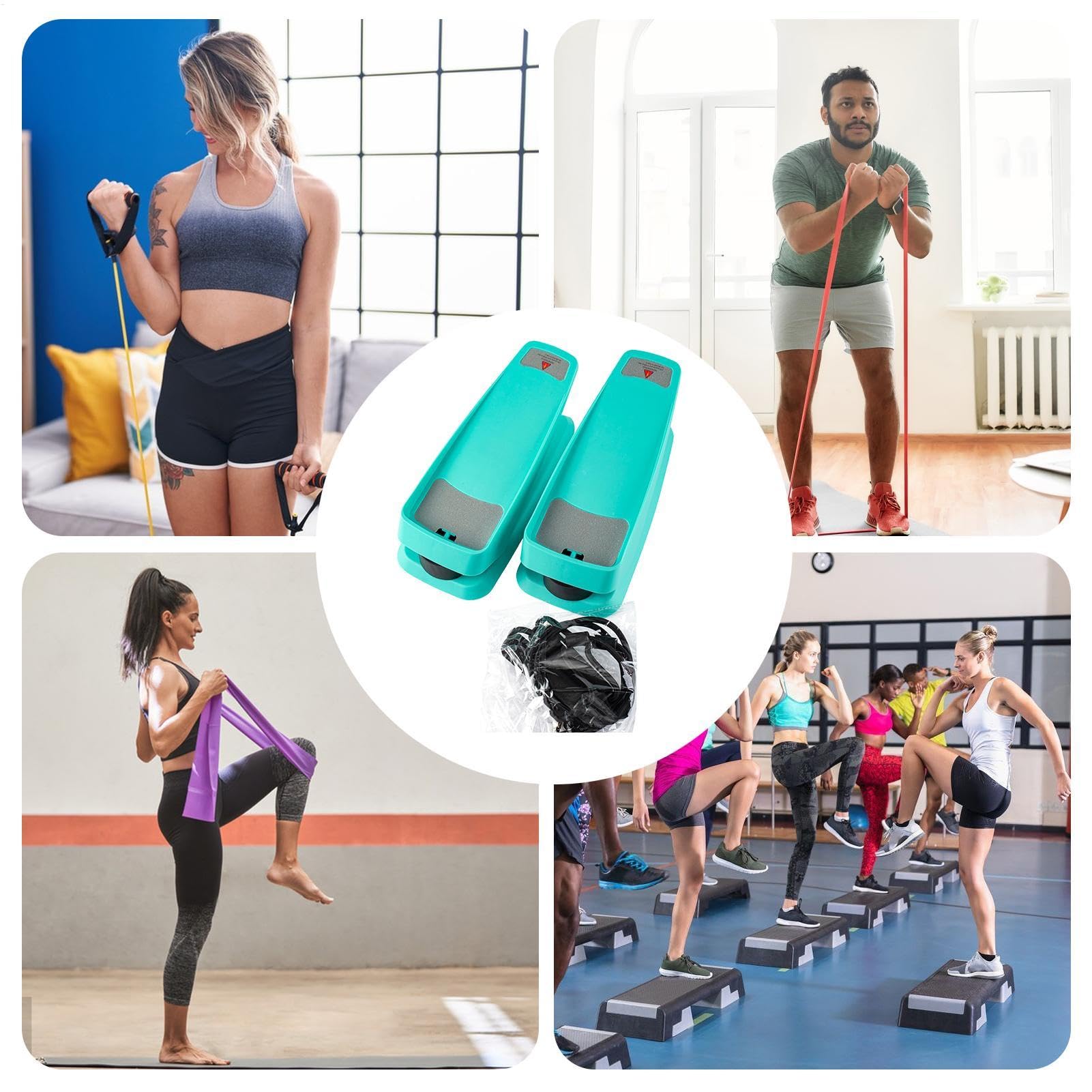 Stepper per l'esercizio a casa, passo antiscivolo per esercizi sotto la scrivania, step per fitness, step per allenamento completo del corpo, passo per allenamento a casa, passo compatto per esercizi