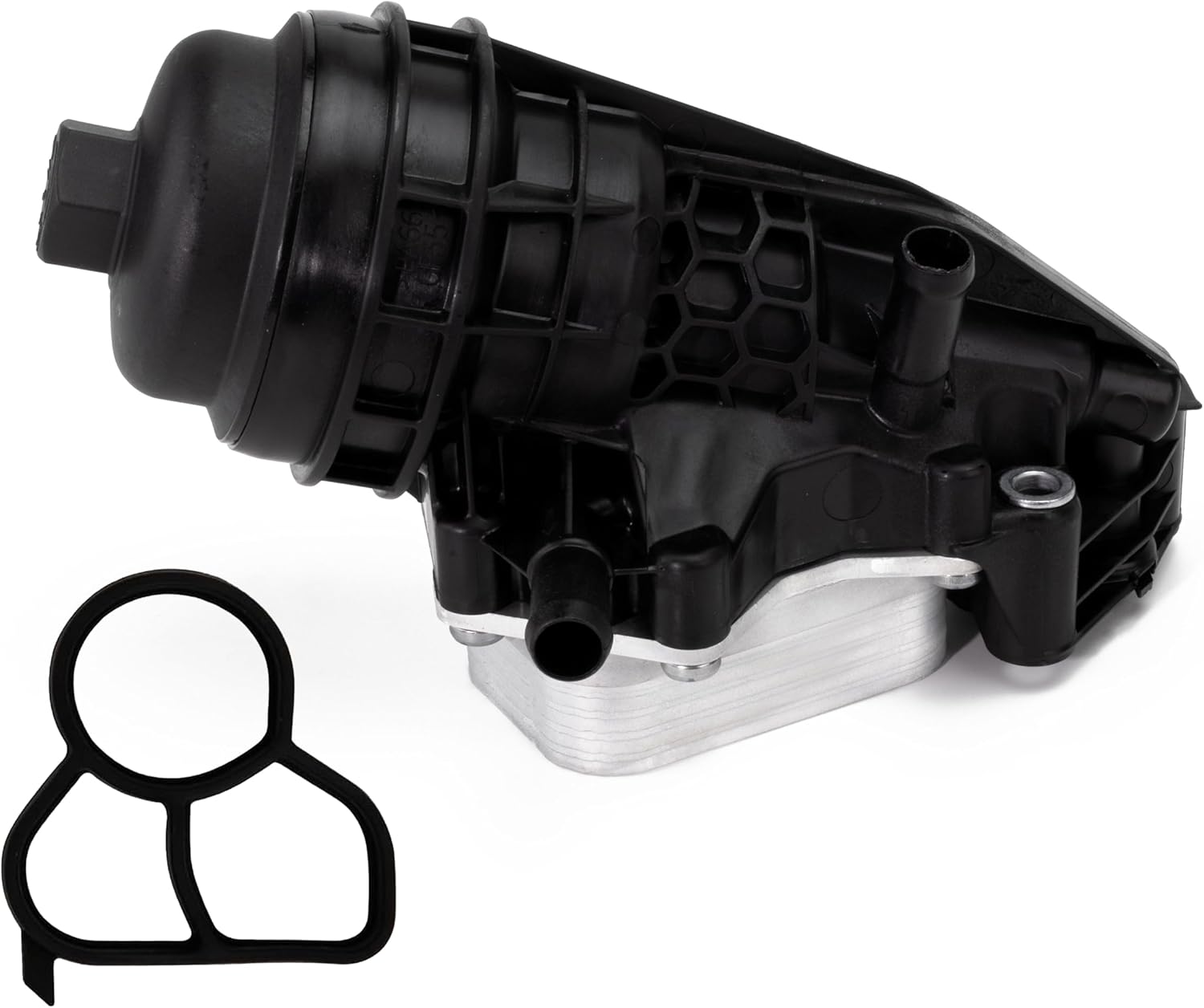 Engine Oil Filter Housing Assembly Compatible with Mercedes-Benz 2014–2023 - A220, A35 AMG, CLA250, GLA250, GLA35 AMG, GLB250, GLB35 AMG Oil Cooler Cooling Adaptor, Replace # 2701800610