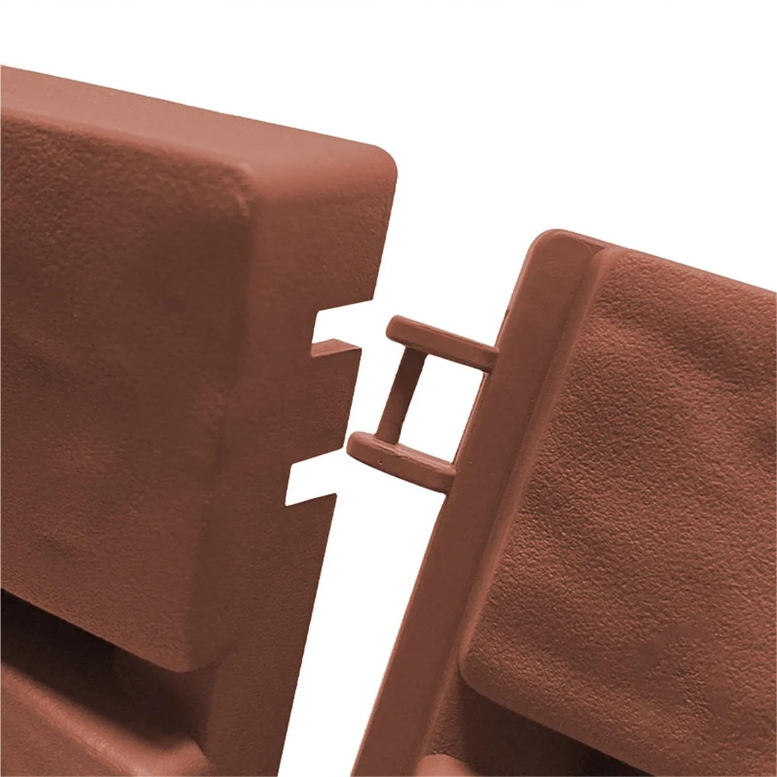 Lot de 4 bordures de clôture décoratives en plastique marron pour jardin et maison