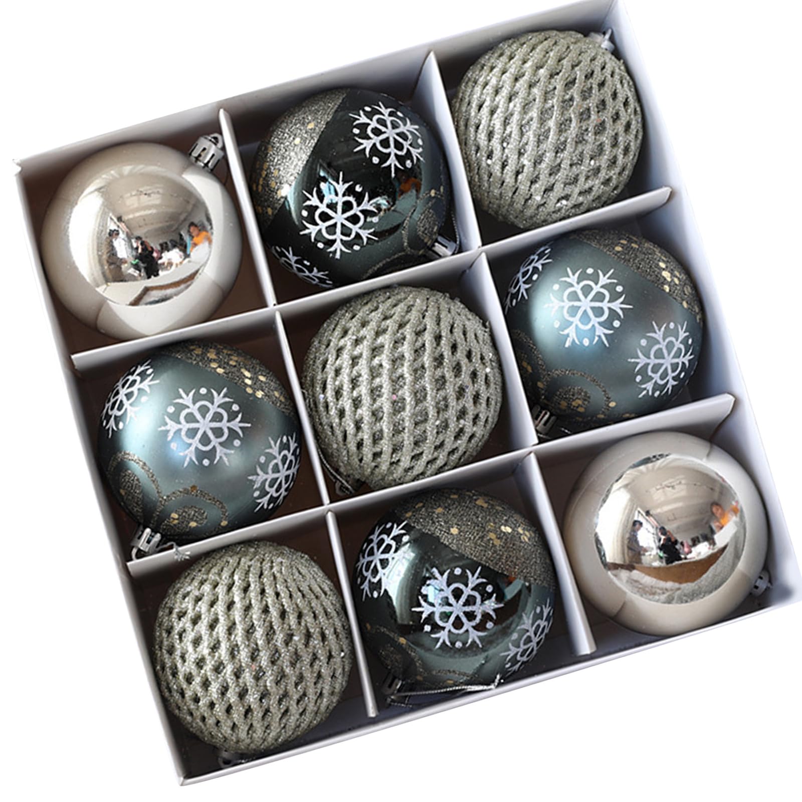 Carotoe Dark Green Festives Baubles For Christmas Tree Shimmering Decorations For Party And Home Colorful Hanging Pendants Embellishment Seasonal Tree Adornment