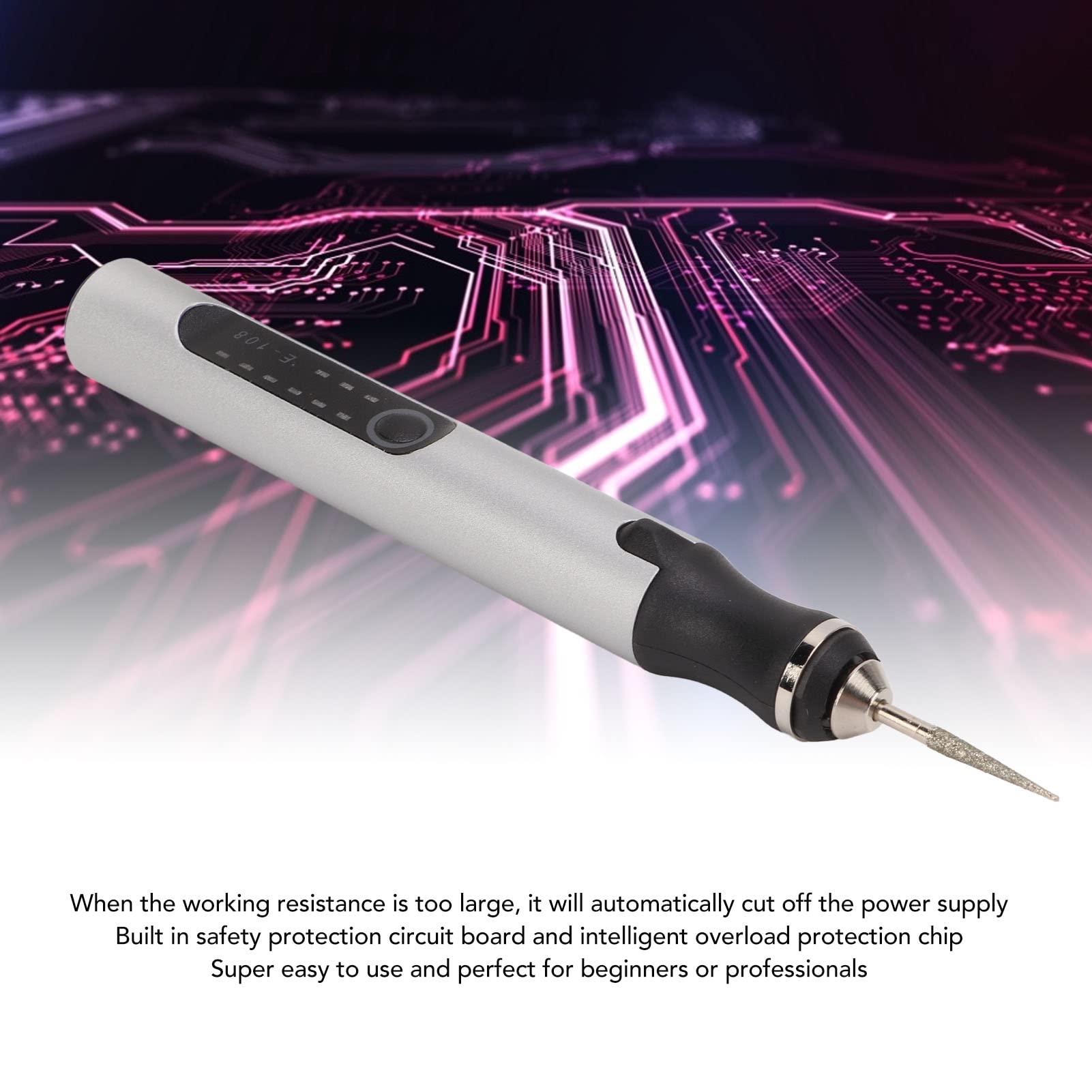 Compact Rechargeable Electric Engraving Pen with Intelligent Overload Conservation, Electric Engraving Pen, Accurate Carving Tool for Personally Constructed Projects
