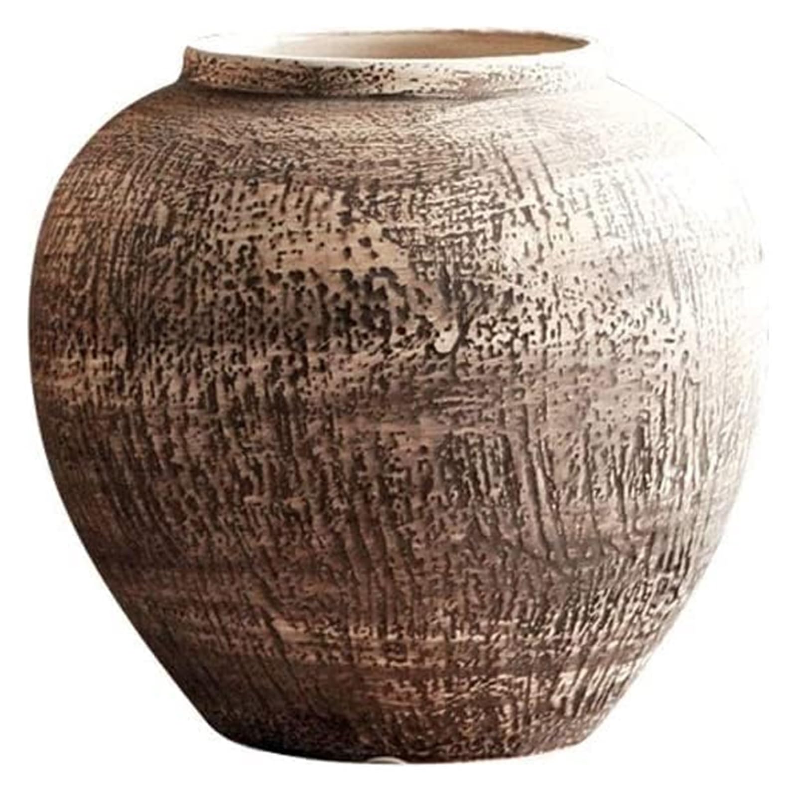 SnamicE Vase Tabletop Vintage Ceramic Vase Floor Vase Dried Flower Vase Decorative Ornaments Retro Clay Pots Decoration Flower Arrangement Bottle,Onecolor-21x21cm
