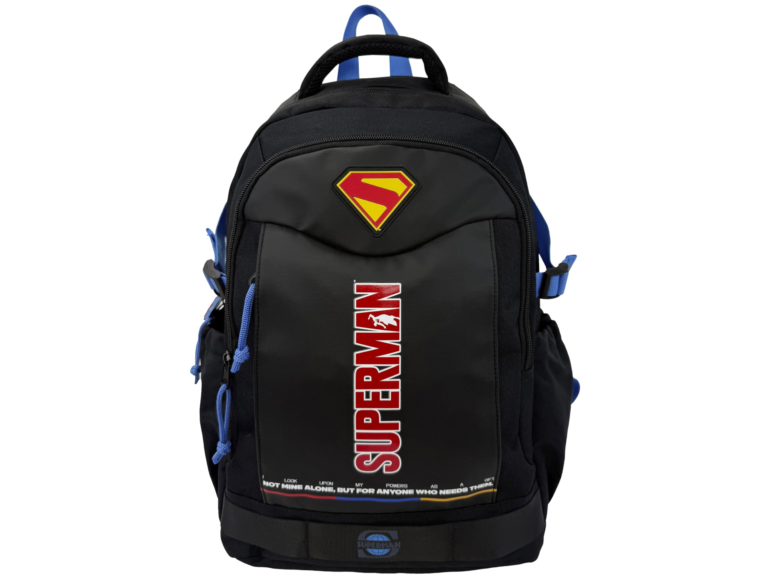 CYPBRANDS CyP Brands-Superman, Backpack, School Backpack, Black, Official Product, Black/White, Medium