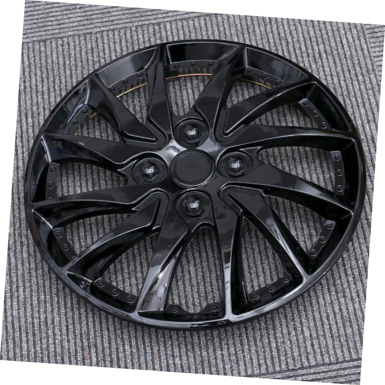 Copricerchio per Auto 14 Pollici in Plastica Nera Resistente All'usura 2 Pezzi Protezione Ruote, Stile Semplice e Moderno Adatto a Cerchi da Auto
