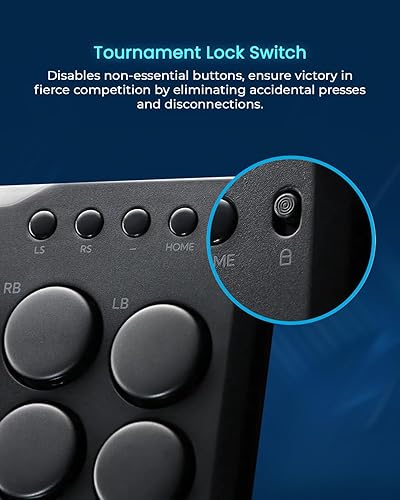 Vista 6 de JZW-Shop Haute42 Arcade Stick P12, All-Button Arcade Controller for Switch, PC, PS4, PS3, Steam Deck, Arcade Fight Stick with Turbo & Custom RGB