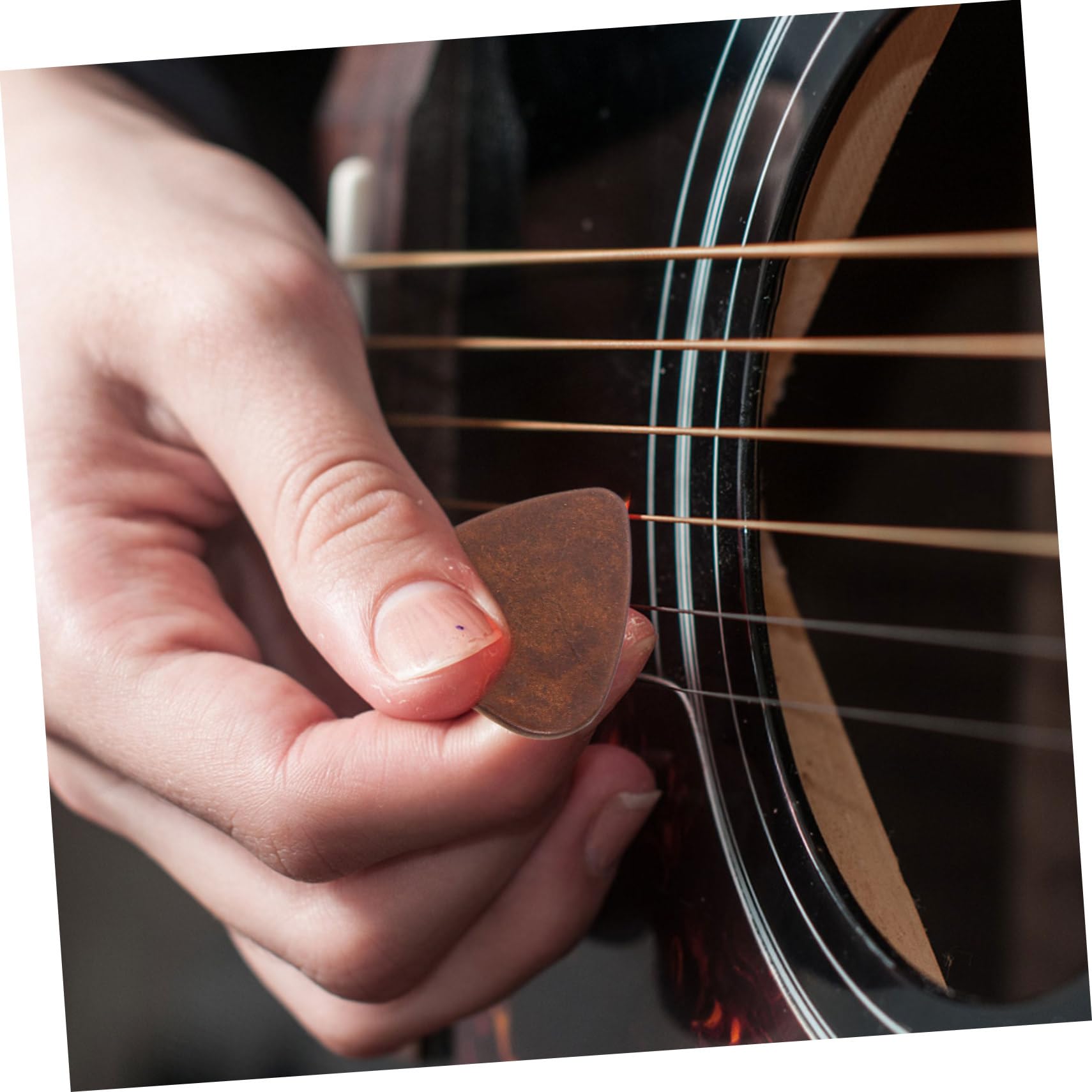 LIFKOME Púa De Guitarra Púas De Guitarra De Pulgar Púas De Banjo Selecciones De Bajo Selecciones De Ukelele Púas De Guitarra Eléctrica Púa De Bajo Aleación De Zinc