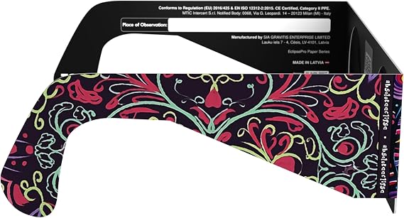 Solar Eclipse Glasses ISO 12312-2 & CE Certified – Safe Solar Viewing for Direct Sun & August 2026 Eclipse | Paper Cardboard Frame, Made in EU | For Kids & Adults