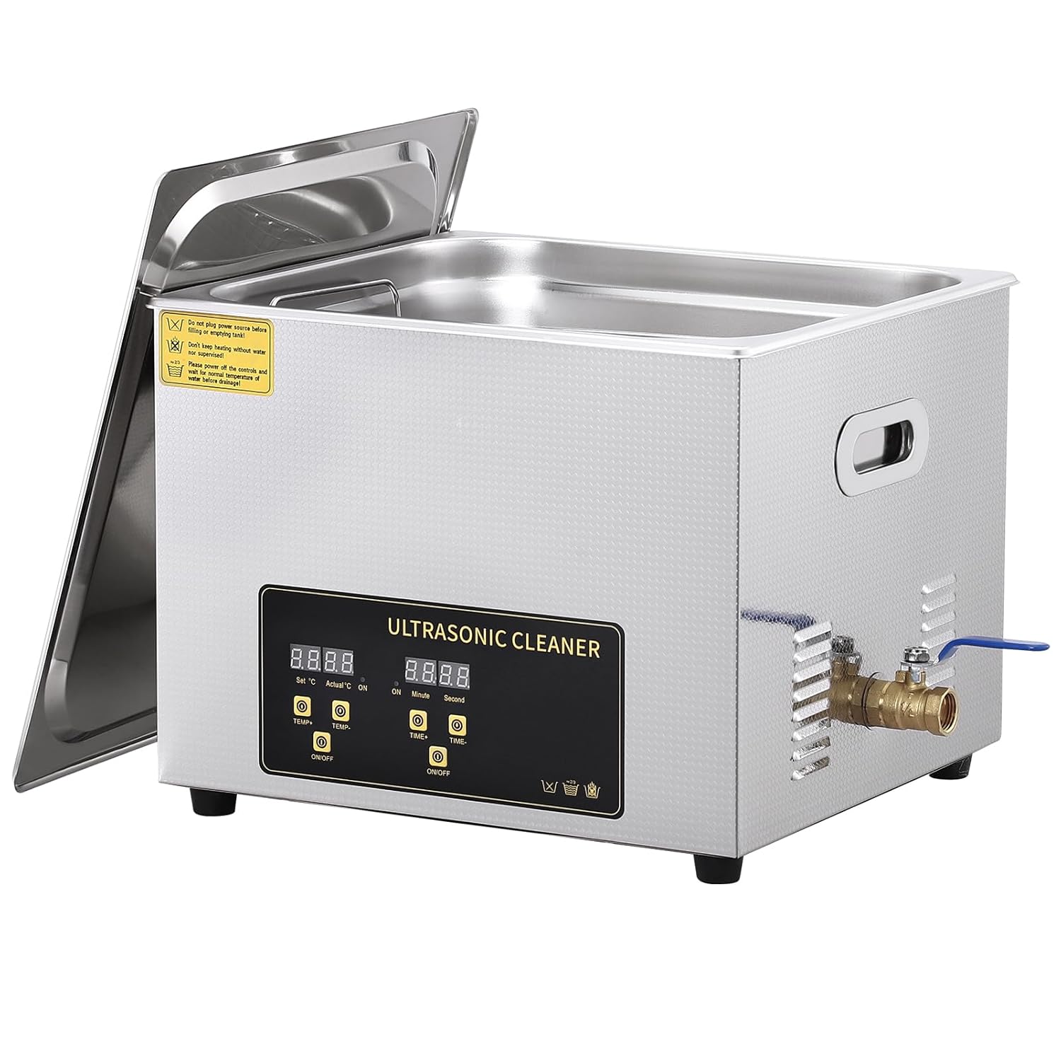 Ultrasonic Cleaner, 240W 10L/2.6 Gal Ultrasonic Jewelry Cleaner Machine with Digital Timer Warmer and 304 Stainless Steel for Dentures Glass Industrial Parts Carburetor, FCC Certified