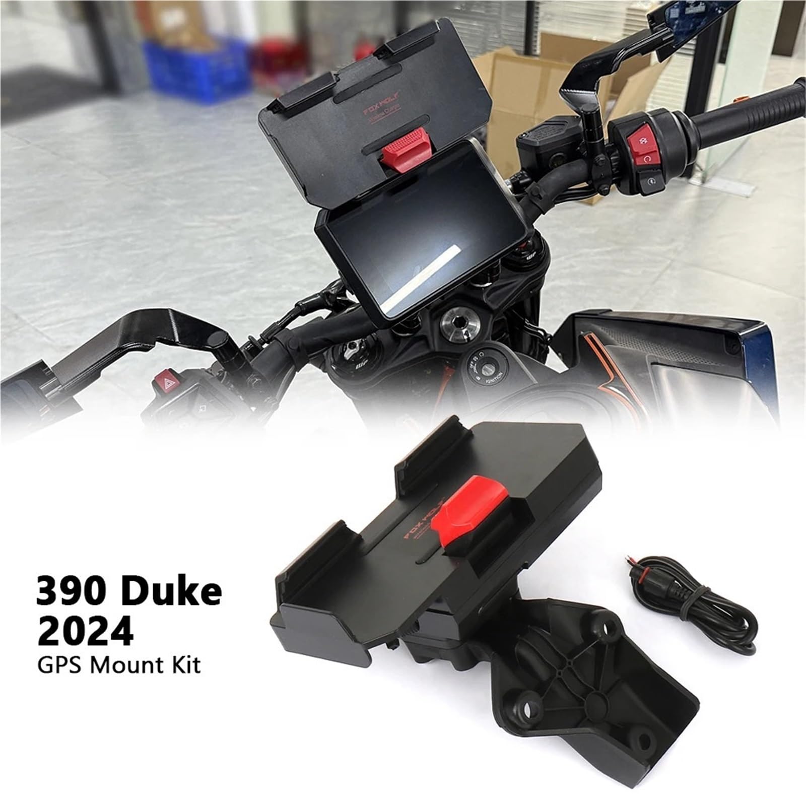 MKBHD Soporte de navegación GPS for 390 Duke 390 Duke 390Duke 2024 Accesorios de Motocicleta Soporte de teléfono Negro(Gray)
