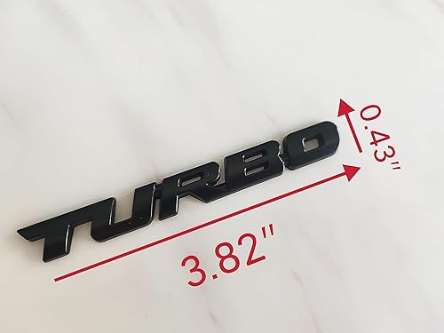 Miniatura 10 de 3D Turbo Advanced Car Side Fender Rear Trunk Emblema Adhesivo Adecuado para Decoración de Coche (Rojo)