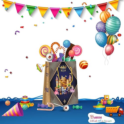 Miniatura 2 de LARZN - Bolsas y recuerdos de fiesta del Príncipe Real, paquete de 12