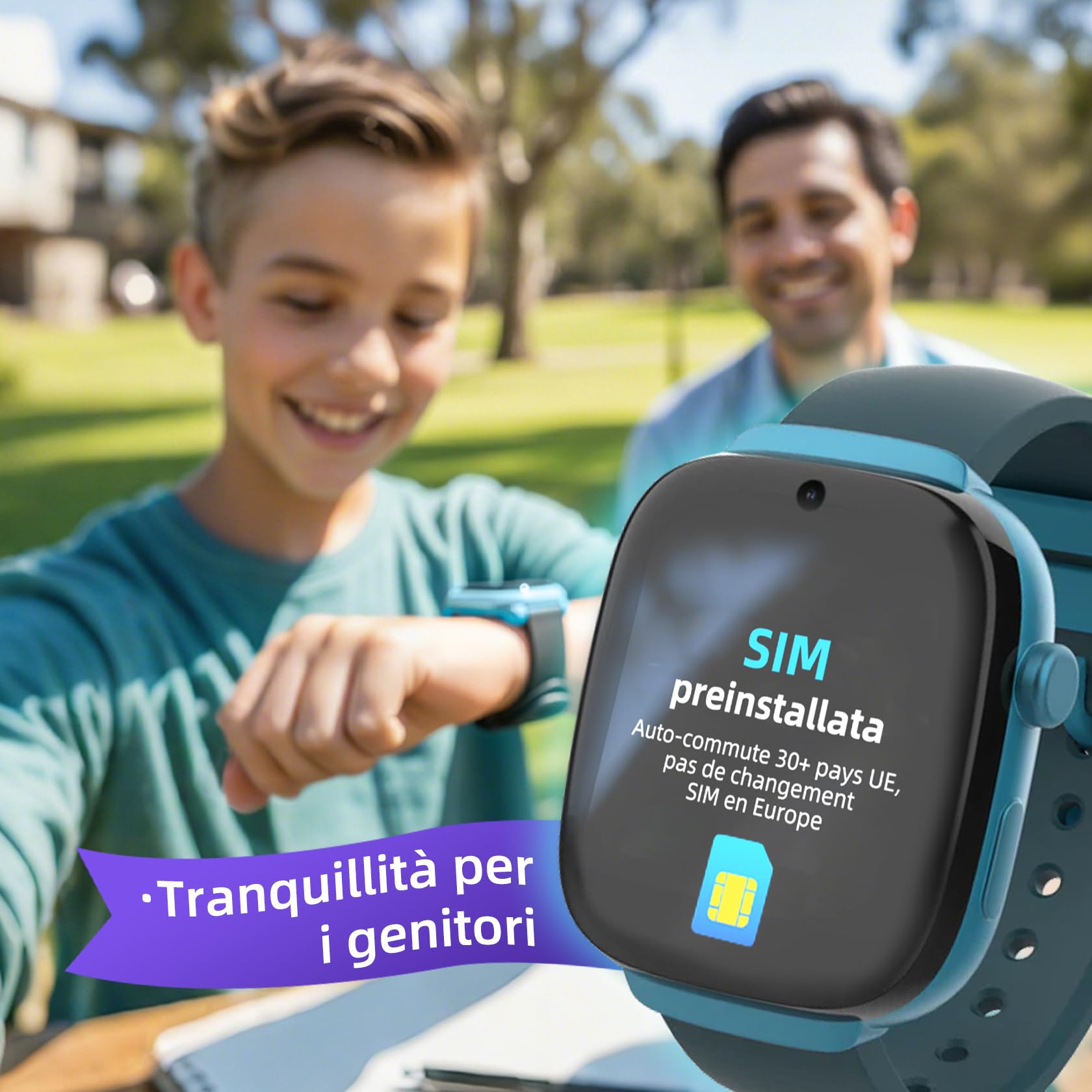 Smart Watch per bambini MX3 | Videochiamata 4G LTE e GPS Tracker | Pulsante SOS e Zone Sicure | Modalità Classe e Controlli Parentali, Registro Compiti e Umore, IP68, Smartwatch per bambini dai 4 ai
