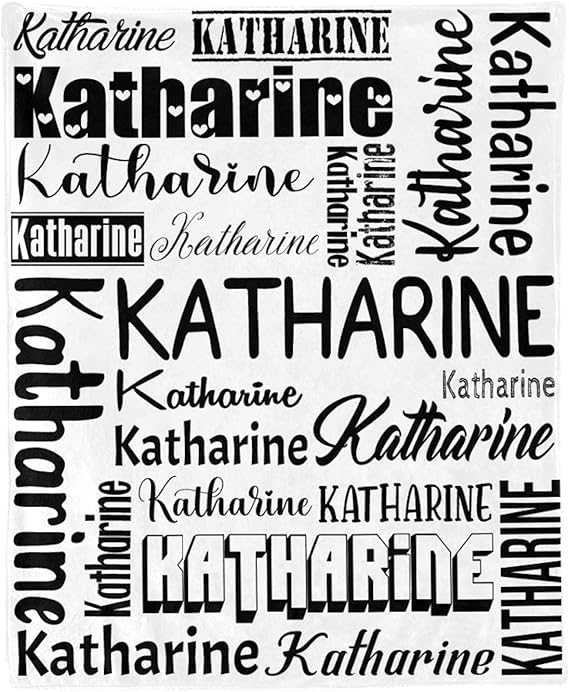Personalized Blanket for Kids Adults Personalized Name Blanket Custom Blanket with Name Personalized Gifts for Christmas Birthday Valentines Day Mothers Fathers Day (White&Black, 40"x50")