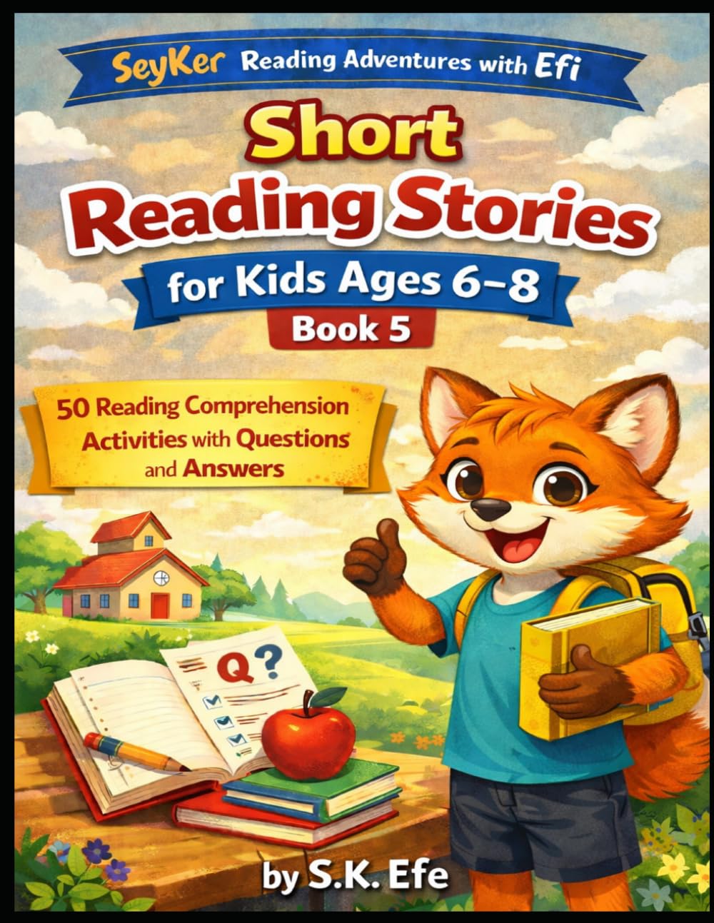 Short Reading Stories for Kids Ages 6–8: 50 Reading Comprehension Activities with Questions and Answers (SeyKer Reading Adventures with Efi)