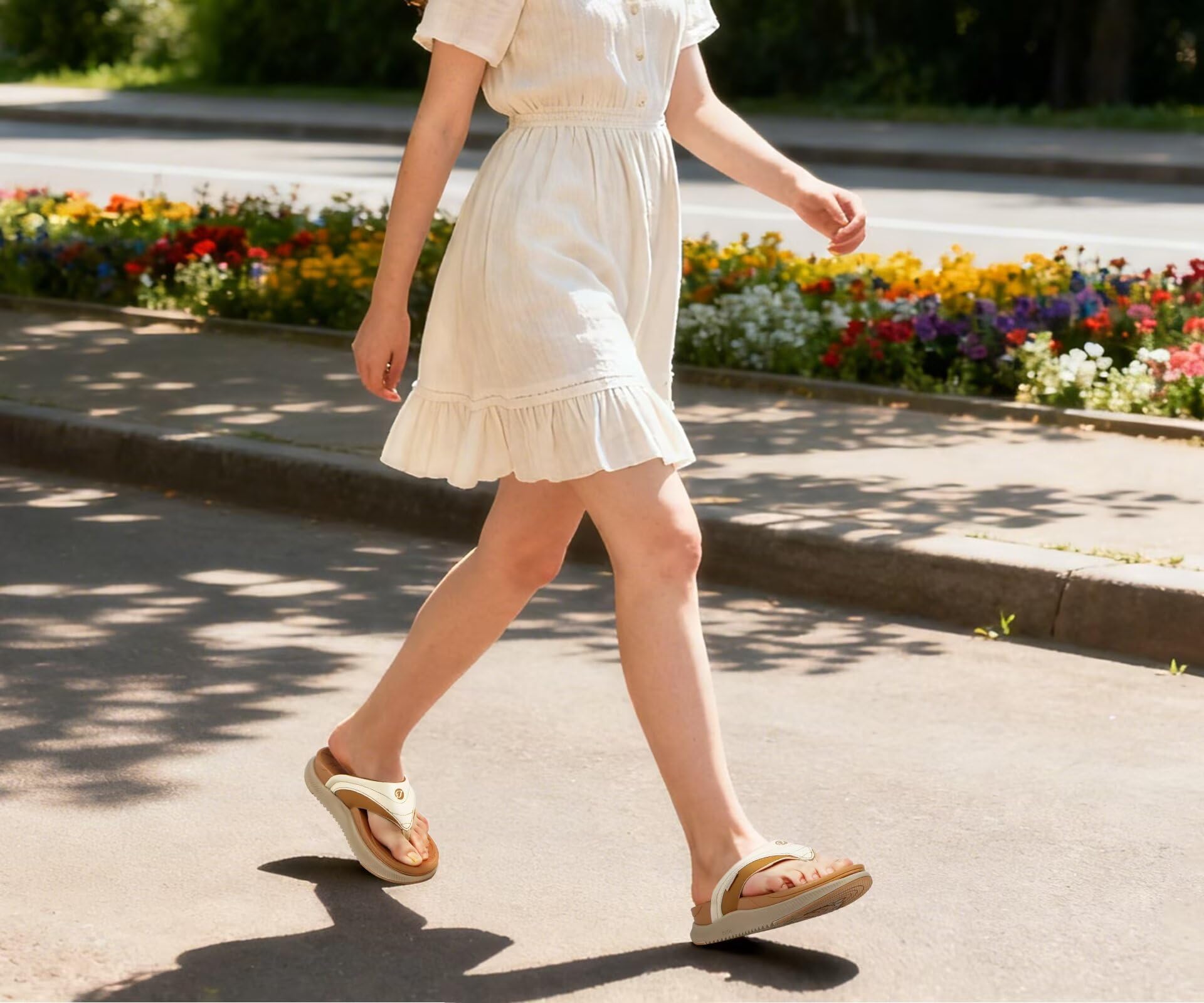 ONCAI Chanclas para Mujer Sandalias Plataforma con Soporte de Arco de Verano Cómodas y Ligeras Antideslizantes con Suela de Goma para Interior y Exterior Tallas 36-43
