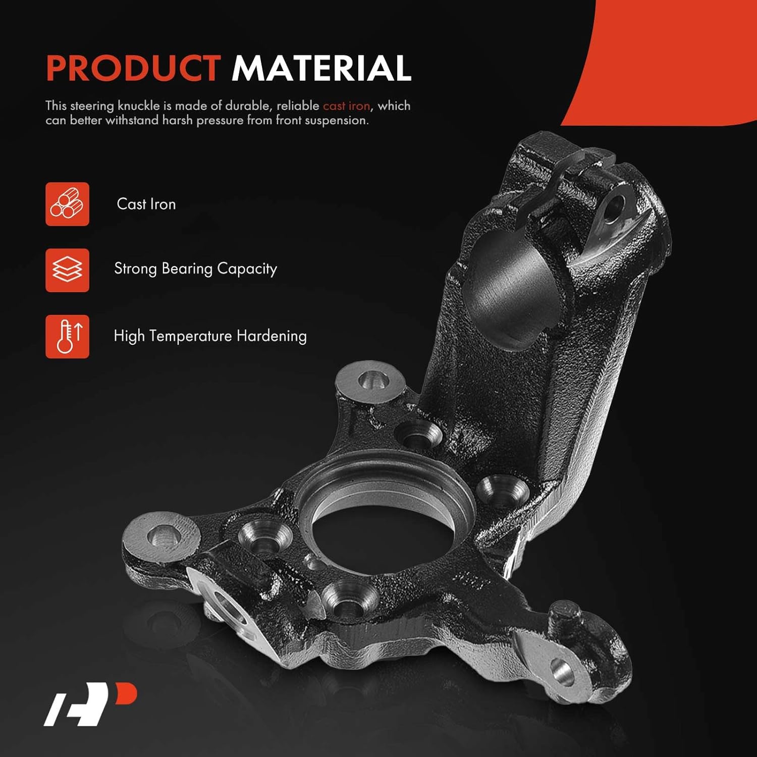 A-Premium Front Suspension Steering Knuckle Compatible with Volkswagen Jetta 2005-2010, Golf 2010-2013, Tiguan, Eos, GTI, Rabbit, R32 & Audi A3, A3 Quattro, Q3, Q3 Quattro, Right Passenger Side