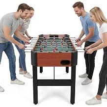 47 Inch Foosball Table, Competition-Sized Indoor Soccer Game Table with Score Keeper, Classic Foosball Game for Home Office Man Cave