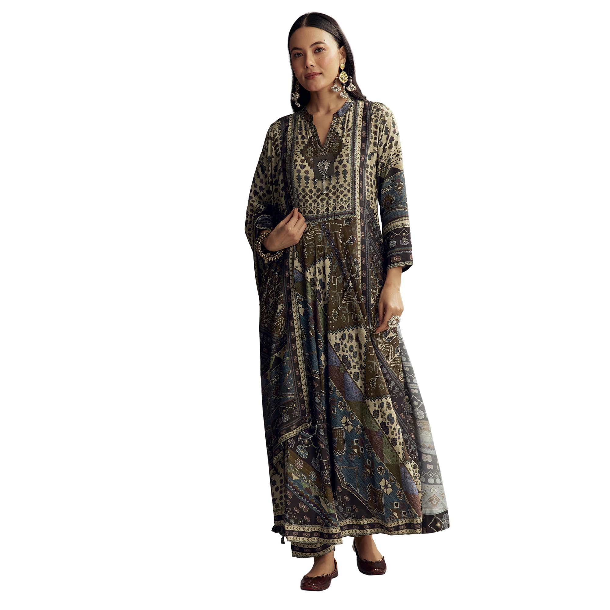 Printed Anarkali Suit-image-13