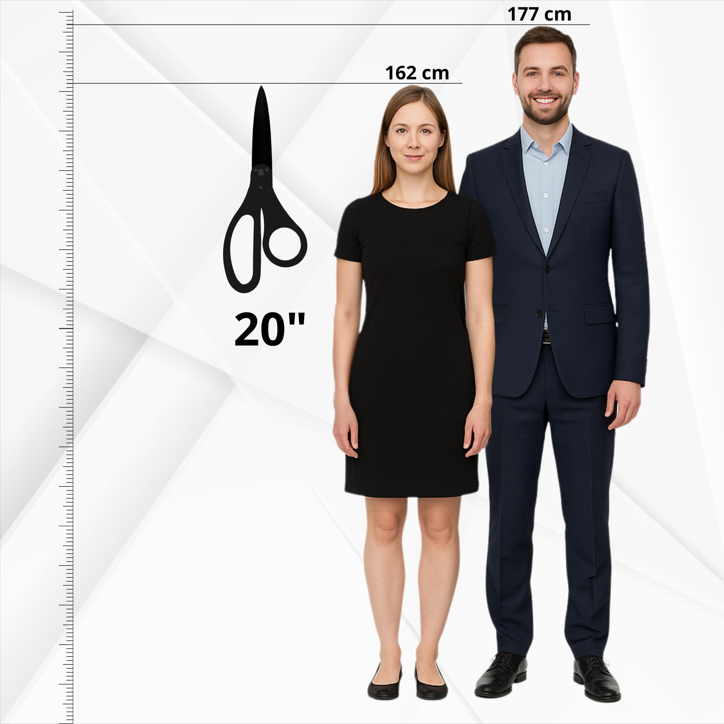 Gold Grand Opening Ceremony Kit - 50,8 cm Riesenschere Mit Band für Einweihungen und Zeremonien, Zum Schneiden von Schleifen, für Besondere Anlässe