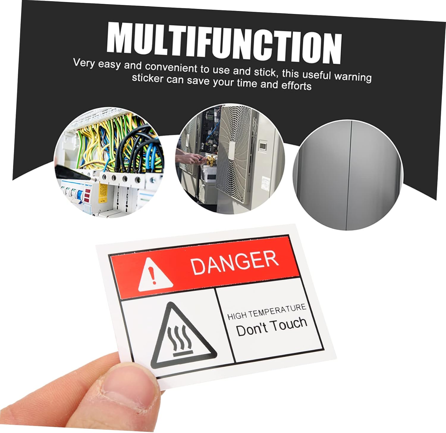 High Temperature Warning Labels 10pcs Synthetic Adhesive Safety Signs