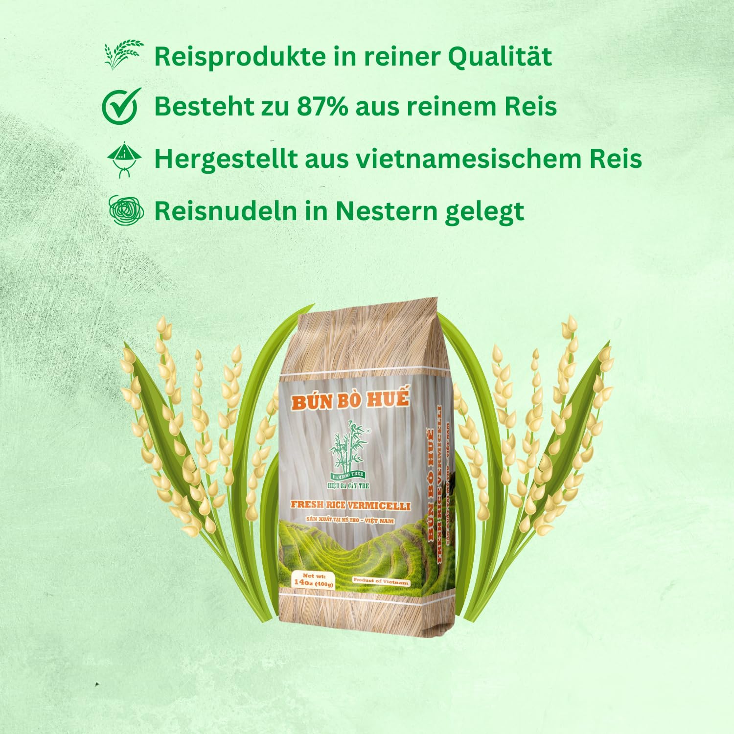BAMBOO TREE - Reisnudeln Bun Bo Hue - Multipack (30 X 400 G)