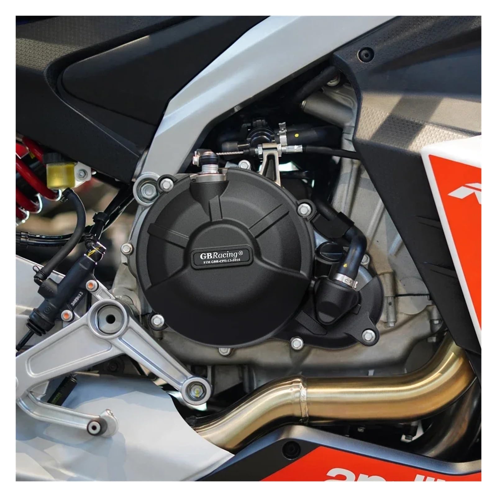 Motorschutz Für Aprilia RS 660 Für TUONO 660 2021-2024 Motorrad Motorschutz Schutzabdeckung Kupplungspulsschutzset Blenden Ziereisten(Carbon Look)