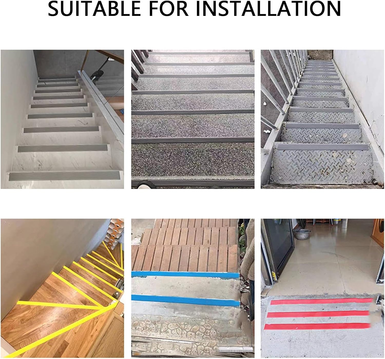 Waterproof Anti Slip Grip Tape, Skid Pre-Cut Tape, High Traction Floor Transition Strip, for Doorways Wheelchair Tile Wood Floors(Yellow,20m)