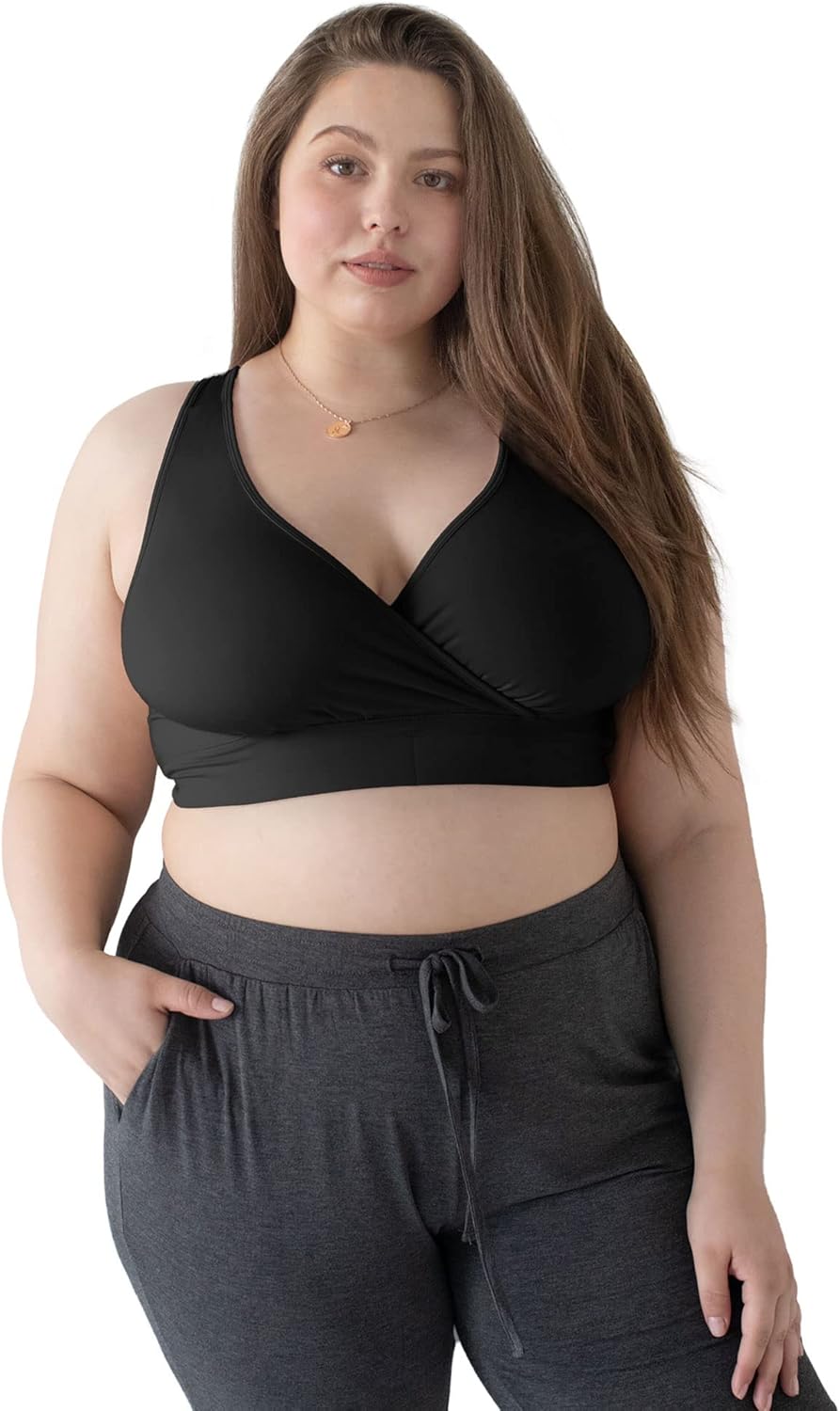 Kindred Bravely French Terry Nursing Bra for Breastfeeding and Sleep, Racerback Crossover, Soft and Stretchy Maternity Bra - Image 2